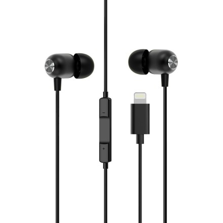 Yookie YTL-02 In-ear Handsfree με Βύσμα Lightning Μαύρο