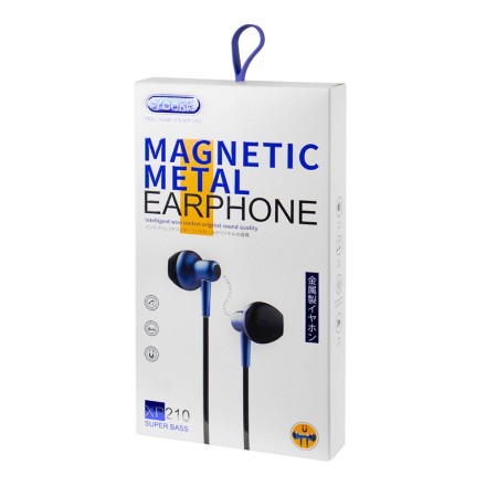 Yookie XP-210 In-ear Handsfree με Βύσμα Lightning Blue(20649)