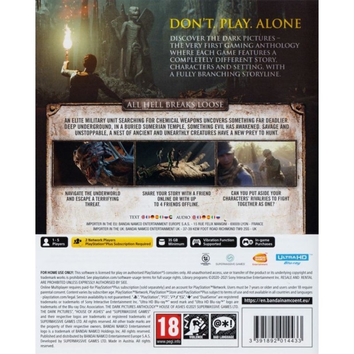 The Dark Pictures Anthology: House Of Ashes PS5 Game