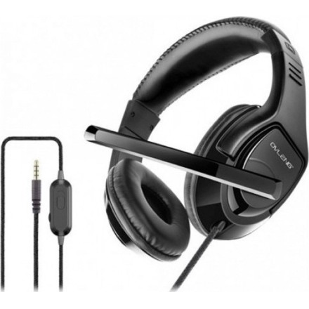 Ovleng OV-P1 On Ear Άκουστικά με Μικρόφωνο Gaming Headset με σύνδεση 3.5mm για PS4/Mobile/Laptop Χρώμα Μαύρο