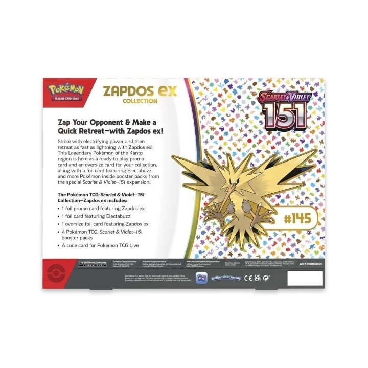 Pokemon Scarlet & Violet 151 Sv3.5 Zapdos Ex Box (POK853135)