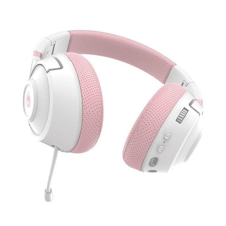 SADES gaming headset Whisper, wireless & wired, multiplatform, BLUETOOTH, ροζ
