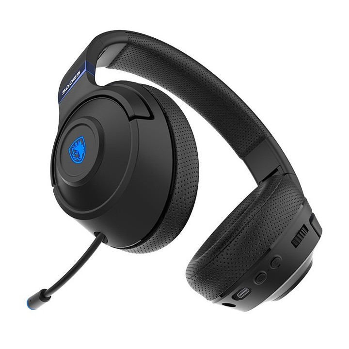 SADES gaming headset Whisper, wireless & wired, multiplatform, BLUETOOTH, Μαύρο