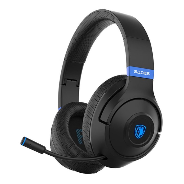 SADES gaming headset Whisper, wireless & wired, multiplatform, BLUETOOTH, Μαύρο