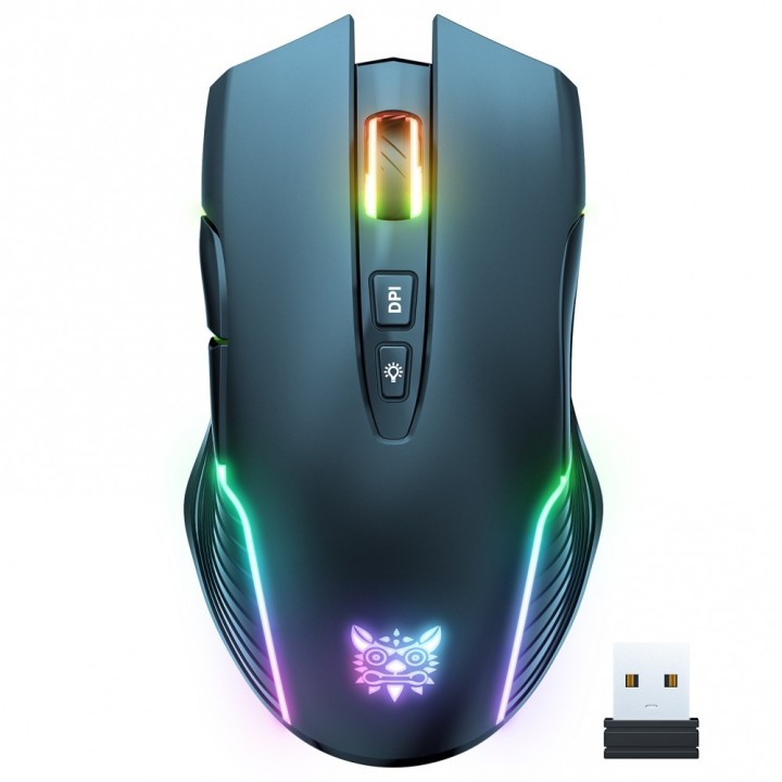 Onikuma Ασύρματο-Wirelss 7D RGB Gaming Ποντίκι Μαύρο(770)