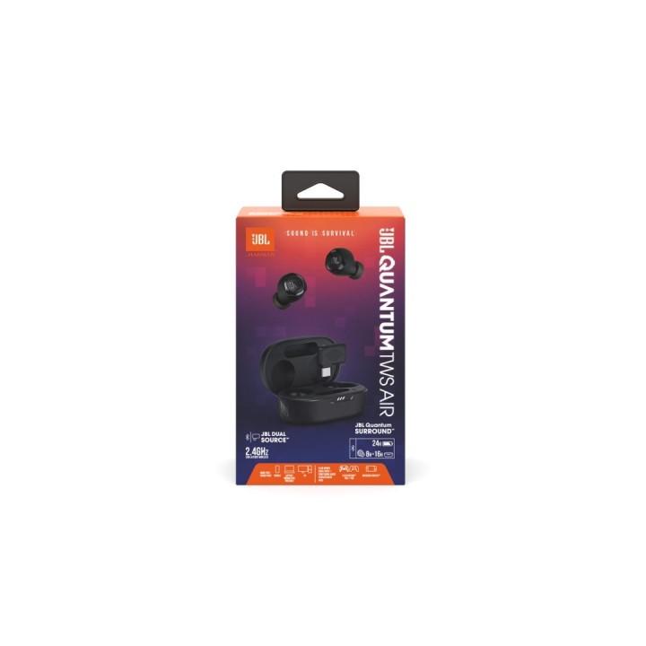 JBL Quantum TWS Air, True Wireless Gaming Headphones, Dual Source Black