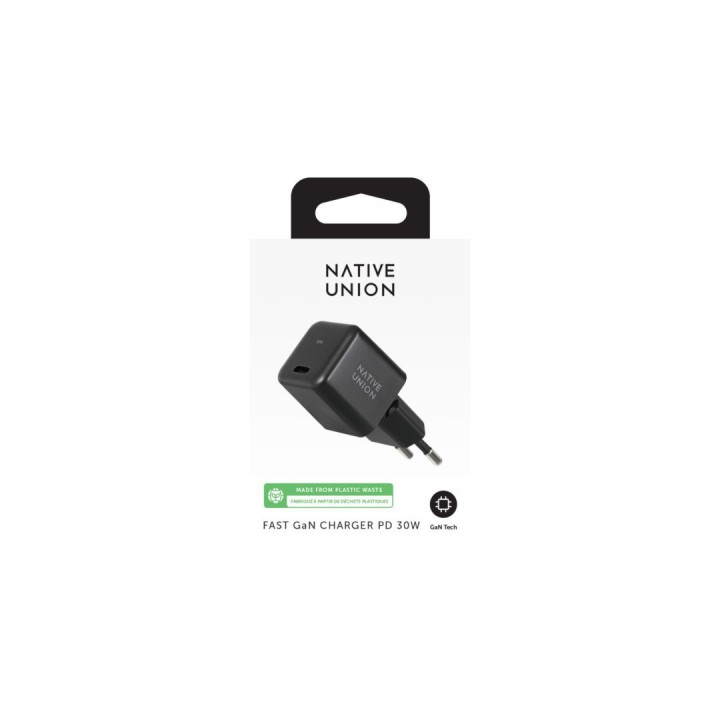 Native Union Φορτιστής Χωρίς Καλώδιο με Θύρα USB-C 30W Power Delivery Μαύρος (NU-FAST-PD30-2-BLK-E)