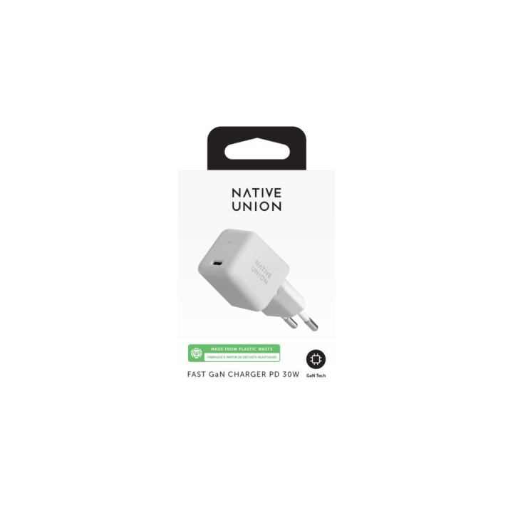 Native Union Φορτιστής Χωρίς Καλώδιο με Θύρα USB-C 30W Power Delivery Λευκό