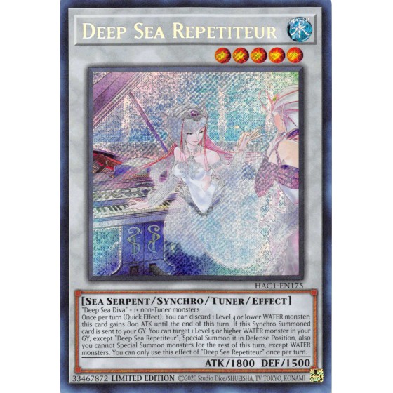 Deep Sea Repetiteur (HAC1-EN175) Secret Rare-Μονή Κάρτα