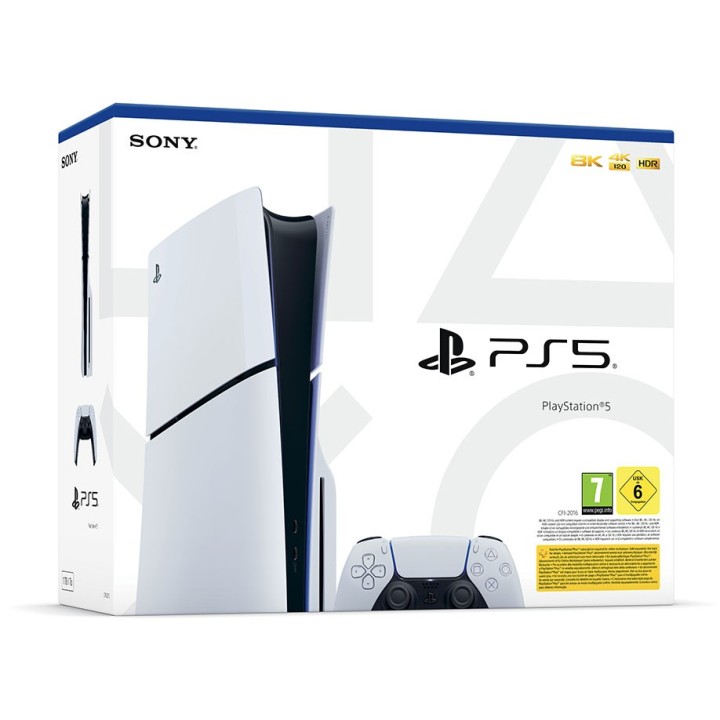 PlayStation 5 Standard Edition Slim (Blue Ray) 1Τ White