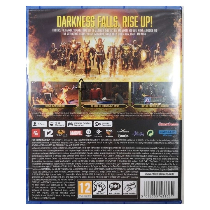 Midnight Suns Enhanced Edition PS5 Game