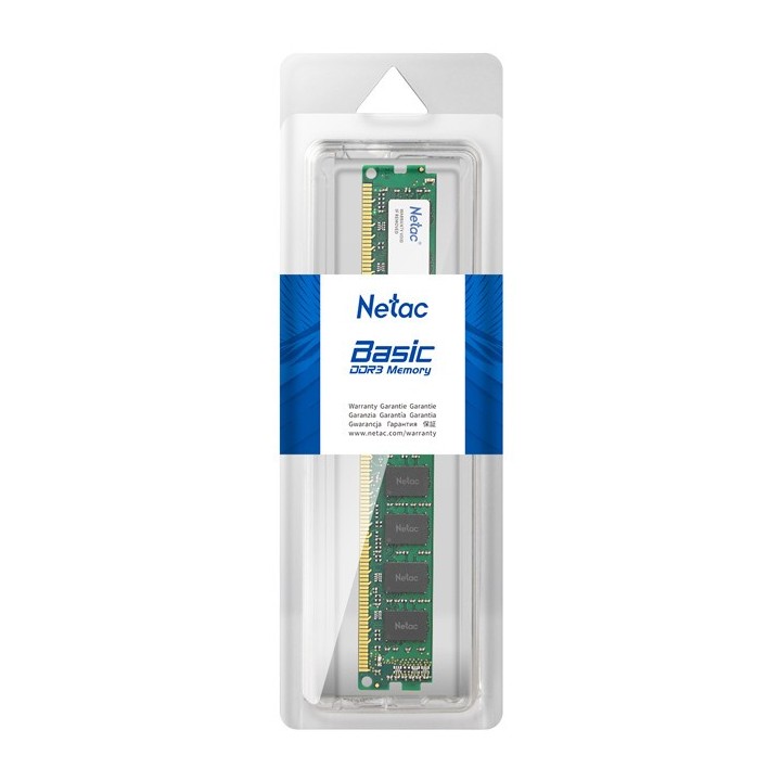 NETAC μνήμη DDR3 UDIMM NTBSD3P16SP-08, 8GB, 1600MHz, CL11