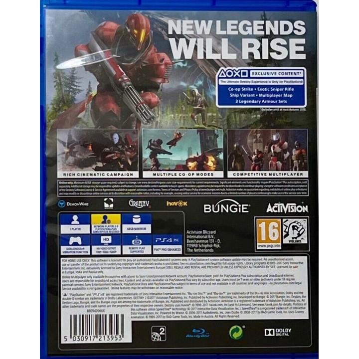 Destiny 2 PS4 GAMES Used-Μεταχειρισμένο(CUSA-06172)
