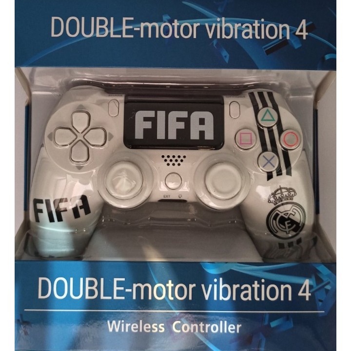 Double-Motor Vibration PS4 Doubleshock Wireless Controller FIFA /REAL Λευκό