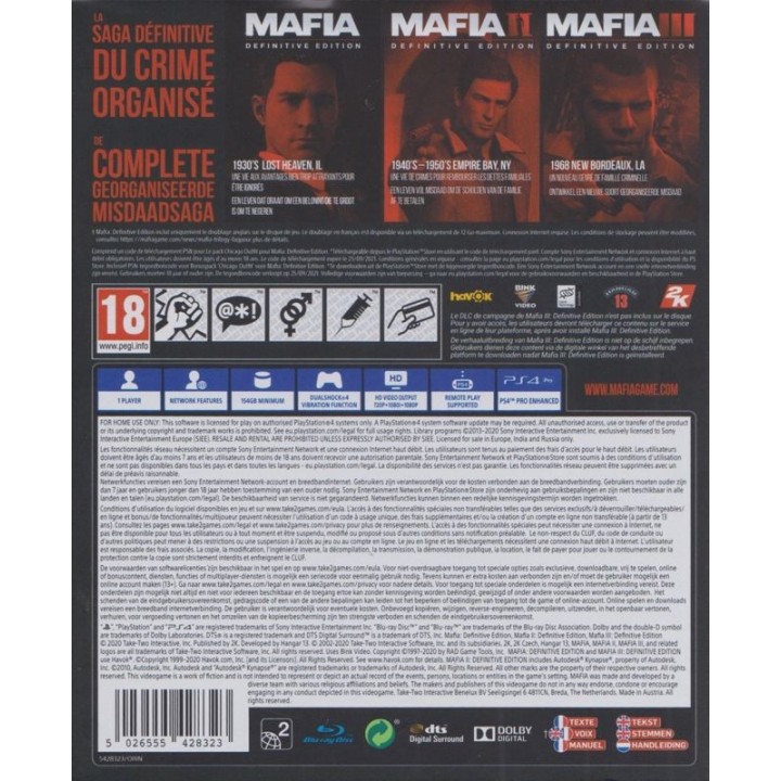 Mafia Trilogy PS4 GAMES Used-Μεταχειρισμένο