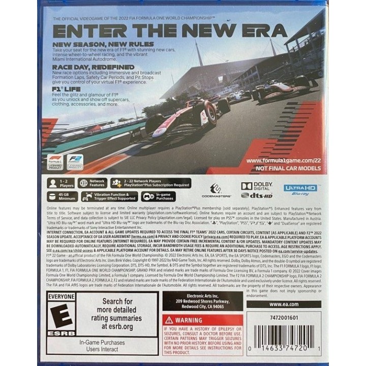 F1 2022  PS5 Game