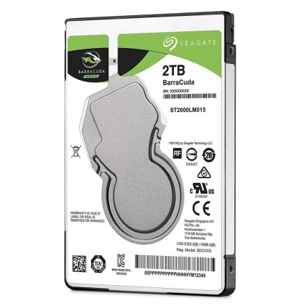 Εσωτερικός Σκληρός Δίσκος SEAGATE 2.5'' 2TB Sata III Barracuda (ST2000LM015)