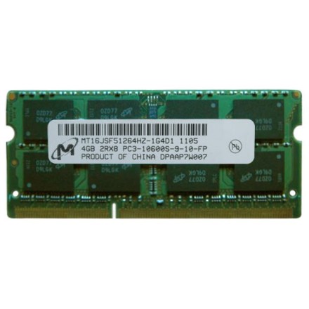 Micron Μνήμη Sodimm 4GB PC3-10600 DDR3-1333MHz Non-ECC για Laptop