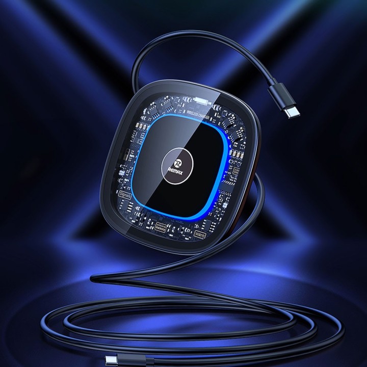 Remax Ασύρματος Φορτιστής (Qi Pad) 15W Μαύρος (RP-W76)