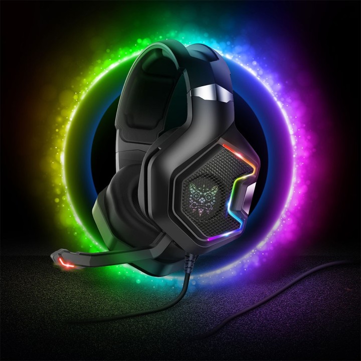 Onikuma K10 RGB Over Ear Gaming Headset Black (2x3.5mm / 3.5mm)
