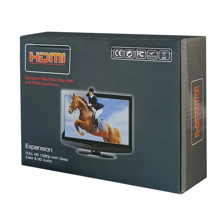 POWERTECH HDMI Video Extender CAB-H115, UTP cat5/6e έως 60m, Full HD, 3D