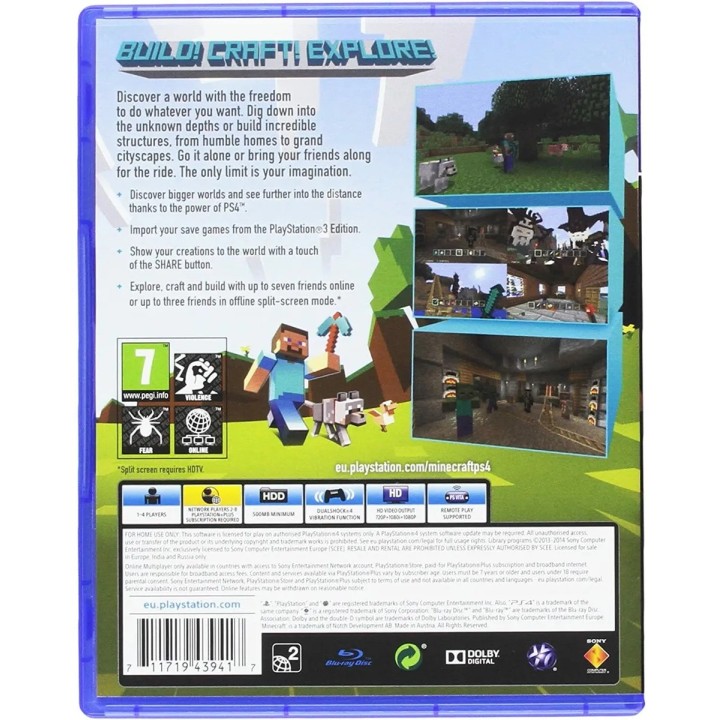 Minecraft PS4 GAMES Used-Μεταχειρισμένο(CUSA-00265)