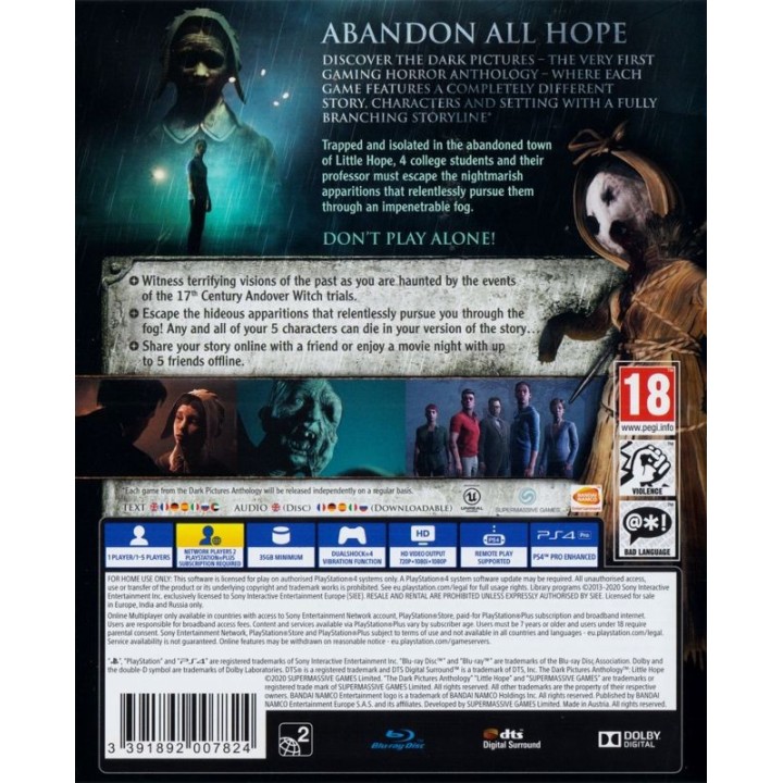 The Dark Pictures Anthology: Little Hope PS4 Game Used-Μεταχειρισμένο