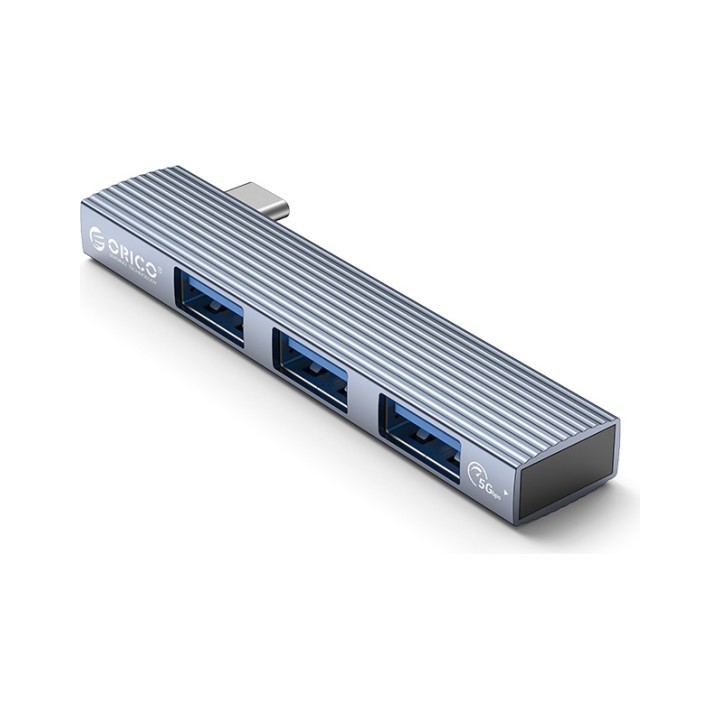 ORICO USB hub AH-W13, 3x θυρών, 5Gbps, USB-C σύνδεση, γκρι