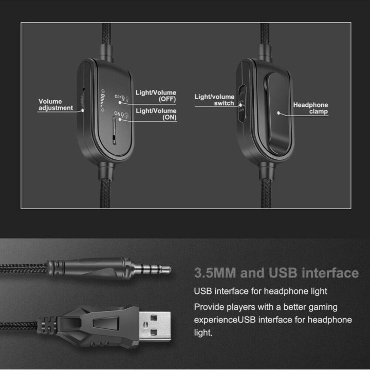 Onikuma K8 Over Ear Gaming Headset με σύνδεση 3.5mm / USB
