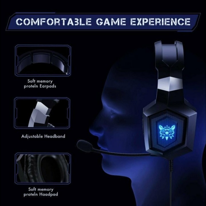 Onikuma K8 Over Ear Gaming Headset με σύνδεση 3.5mm / USB