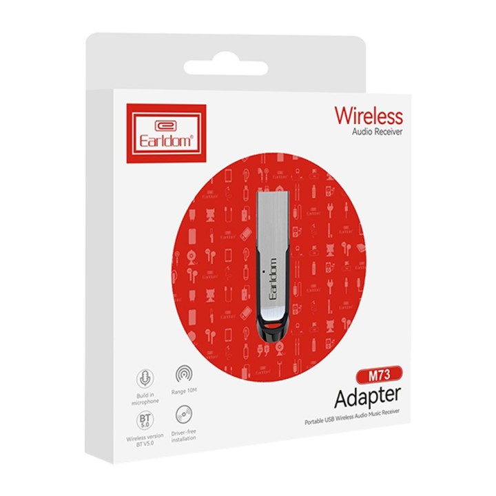 Earldom ET-M73 Bluetooth 5.0 Receiver με θύρα εξόδου USB