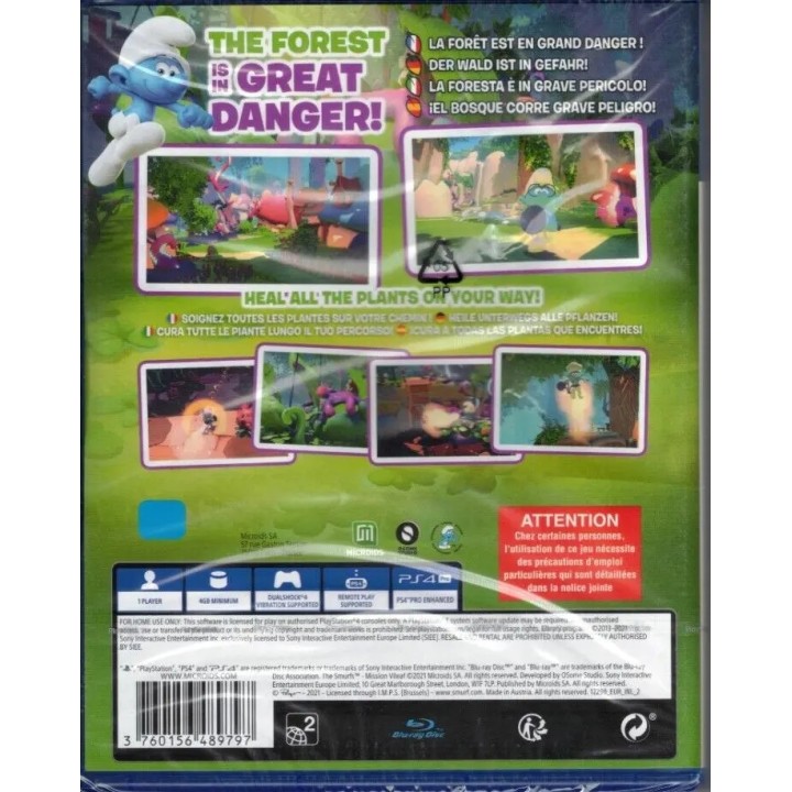 The Smurfs: Mission Vileaf PS4 Game