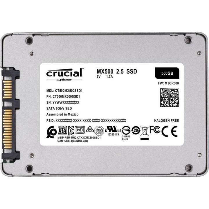 Crucial MX500 SSD 500GB 2.5'' SATA III