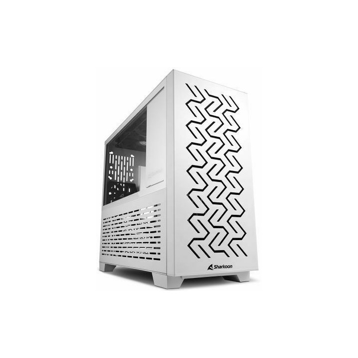 Sharkoon MS-Z1000 Midi Tower Κουτί Υπολογιστή με Πλαϊνό Παράθυρο Λευκό