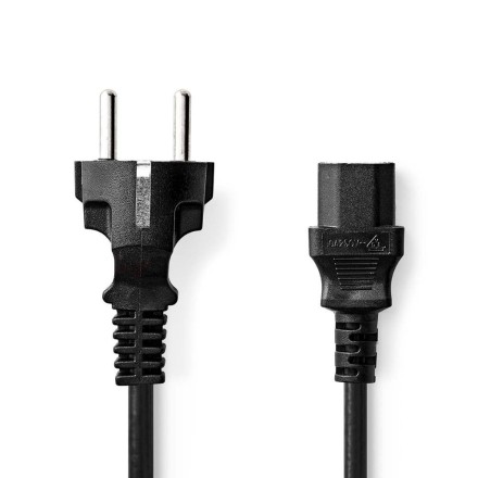 Nedis Schuko - IEC C13 Cable 2m Μαύρο (CEGB10000BK20)
