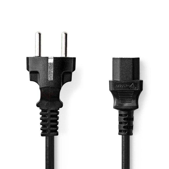 Nedis Schuko - IEC C13 Cable 2m Μαύρο (CEGB10000BK20)