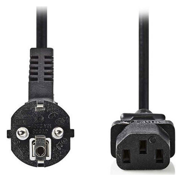 Nedis Schuko - IEC C13 Cable 2m Μαύρο (CEGB10000BK20)