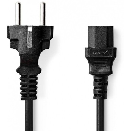Nedis IEC C13 - Schuko Cable 5m Μαύρο (CEGP10030BK50)