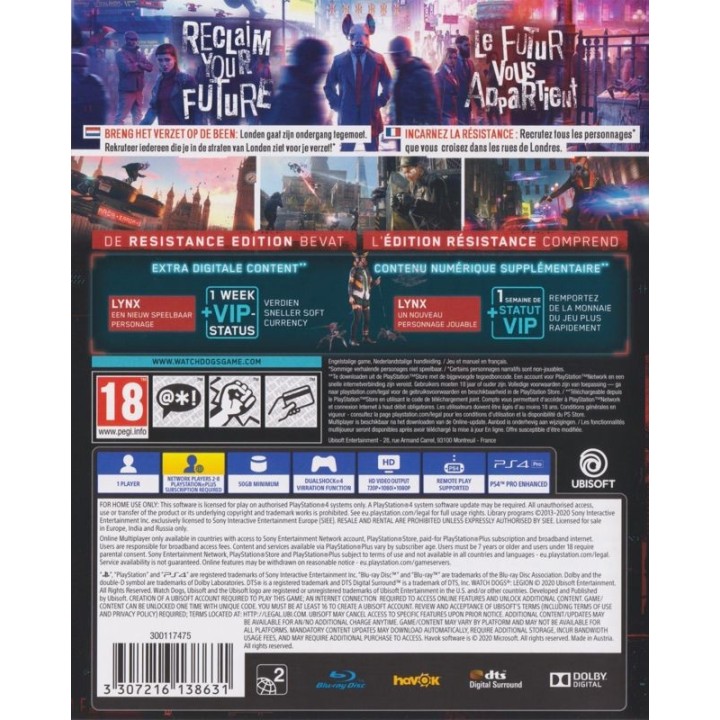 Watch Dogs: Legion  PS4 GAMES Used-Μεταχειρισμένο
