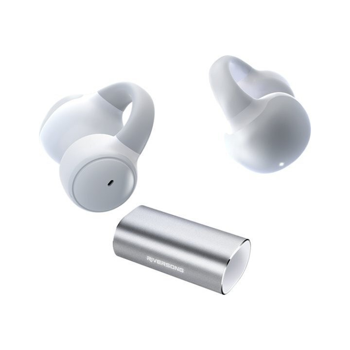 Riversong AirClip L3 In-ear Bluetooth Handsfree Ακουστικά με Θήκη Φόρτισης Ασημί