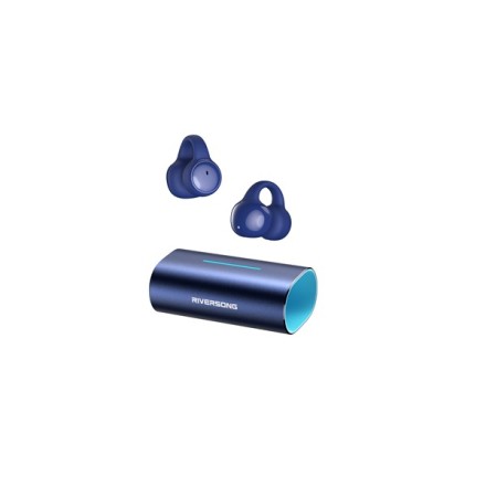 Riversong AirClip L3 In-ear Bluetooth Handsfree Ακουστικά με Θήκη Φόρτισης Μπλε