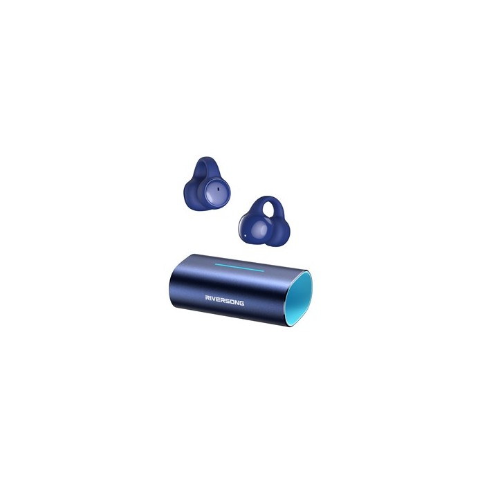 Riversong AirClip L3 In-ear Bluetooth Handsfree Ακουστικά με Θήκη Φόρτισης Μπλε