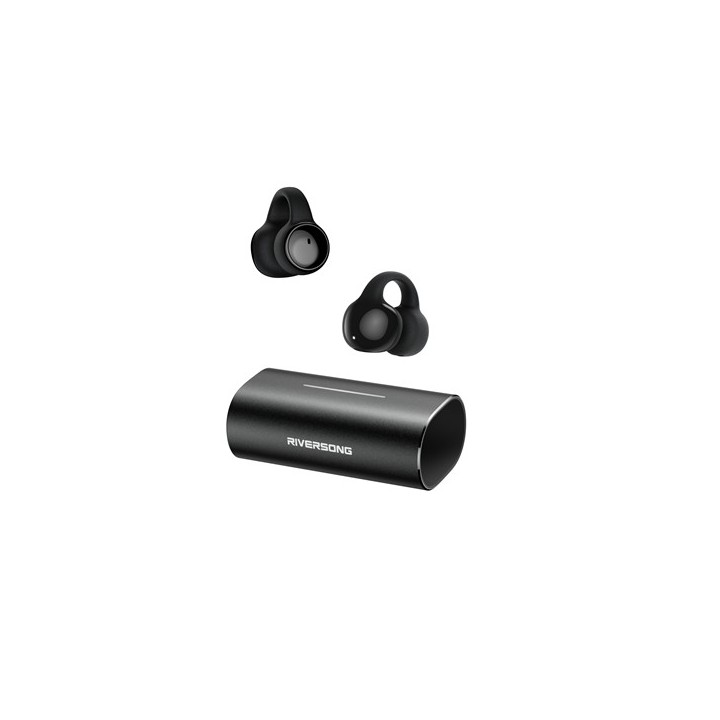 Riversong AirClip L3 In-ear Bluetooth Handsfree Ακουστικά με Θήκη Φόρτισης Μαύρα