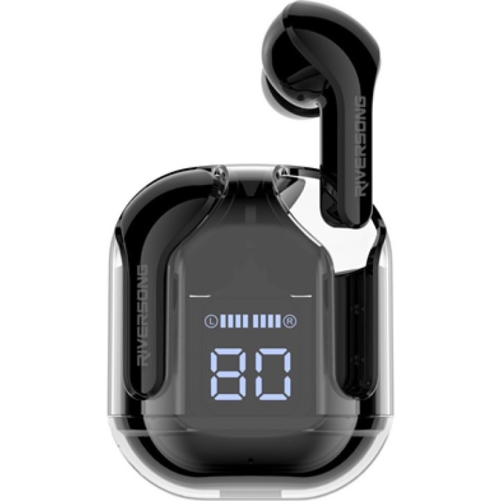 Riversong Airfly M2 In-ear Bluetooth Handsfree Ακουστικά με Θήκη Φόρτισης Μαύρα