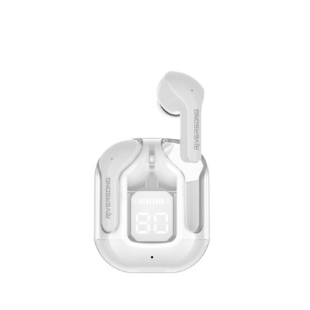 Riversong Airfly M2 In-ear Bluetooth Handsfree Ακουστικά με Θήκη Φόρτισης Λευκά