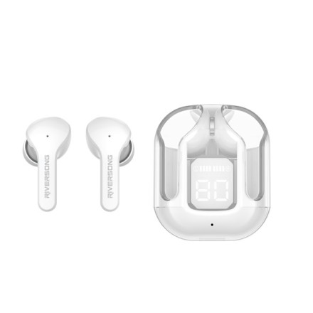 Riversong Airfly M2 In-ear Bluetooth Handsfree Ακουστικά με Θήκη Φόρτισης Λευκά