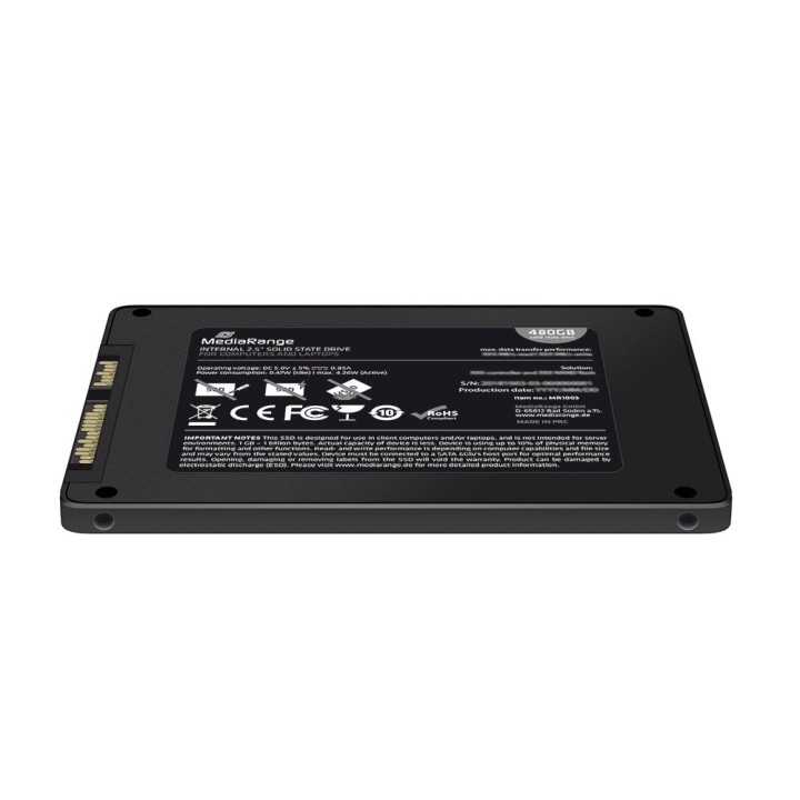 MediaRange Εσωτερικός Σκληρός Δίσκος SSD 480GB (MR1003)