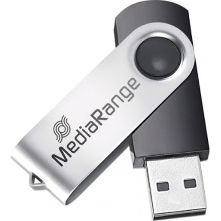 MediaRange USB 2.0 Flash Drive 128GB (Black/Silver) (MR913)