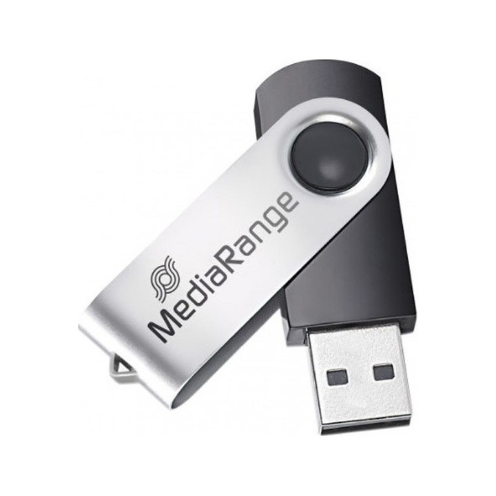 MediaRange USB 2.0 Flash Drive 128GB (Black/Silver) (MR913)
