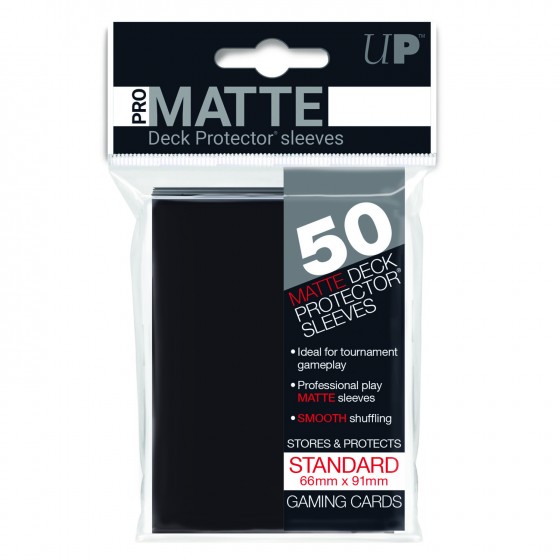 Ultra Pro Standard Sleeves Pro-Matte Black (50) 66mm x 91mm (REM82728)